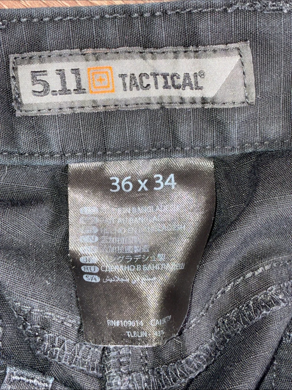 EUC Men's Black Casual Utility Pants 5.11 Tactical Size 36x34